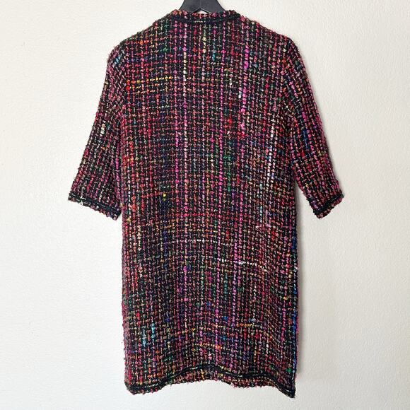 Anthropologie Ett Twa Rainbow Tweed Berwyn Long Jacket Twee Preppy Size XS - Picture 5 of 9